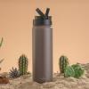 imageJoyJolt Stainless Steel 22 oz Star Wars Water Bottle with Straw Lid BPAFree Sports and Travel Vacuum Insulated Water Bottle Destination Collection Death Star Bottle Star Wars GiftsDesert Taupe