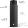 imageJoyJolt Stainless Steel 22 oz Star Wars Water Bottle with Straw Lid BPAFree Sports and Travel Vacuum Insulated Water Bottle Destination Collection Death Star Bottle Star Wars GiftsMatte Black