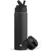 imageJoyJolt Stainless Steel 22 oz Star Wars Water Bottle with Straw Lid BPAFree Sports and Travel Vacuum Insulated Water Bottle Destination Collection Death Star Bottle Star Wars GiftsMatte White