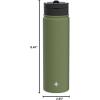 imageJoyJolt Stainless Steel 22 oz Star Wars Water Bottle with Straw Lid BPAFree Sports and Travel Vacuum Insulated Water Bottle Destination Collection Death Star Bottle Star Wars GiftsForest Green