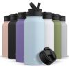 imageJoyJolt Stainless Steel 22 oz Star Wars Water Bottle with Straw Lid BPAFree Sports and Travel Vacuum Insulated Water Bottle Destination Collection Death Star Bottle Star Wars GiftsCloud Blue