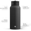 imageJoyJolt Stainless Steel 22 oz Star Wars Water Bottle with Straw Lid BPAFree Sports and Travel Vacuum Insulated Water Bottle Destination Collection Death Star Bottle Star Wars GiftsMatte Black