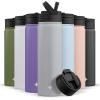imageJoyJolt Stainless Steel 22 oz Star Wars Water Bottle with Straw Lid BPAFree Sports and Travel Vacuum Insulated Water Bottle Destination Collection Death Star Bottle Star Wars GiftsDove Grey