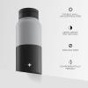 imageJoyJolt Stainless Steel 22 oz Star Wars Water Bottle with Straw Lid BPAFree Sports and Travel Vacuum Insulated Water Bottle Destination Collection Death Star Bottle Star Wars GiftsGrayBlack
