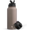 imageJoyJolt Stainless Steel 22 oz Star Wars Water Bottle with Straw Lid BPAFree Sports and Travel Vacuum Insulated Water Bottle Destination Collection Death Star Bottle Star Wars GiftsDesert Taupe