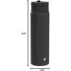 imageJoyJolt Stainless Steel 22 oz Star Wars Water Bottle with Straw Lid BPAFree Sports and Travel Vacuum Insulated Water Bottle Destination Collection Death Star Bottle Star Wars GiftsMatte Black