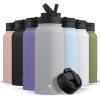 imageJoyJolt Stainless Steel 22 oz Star Wars Water Bottle with Straw Lid BPAFree Sports and Travel Vacuum Insulated Water Bottle Destination Collection Death Star Bottle Star Wars GiftsDove Grey