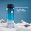 imageJoyJolt Stainless Steel 22 oz Star Wars Water Bottle with Straw Lid BPAFree Sports and Travel Vacuum Insulated Water Bottle Destination Collection Death Star Bottle Star Wars GiftsHoth