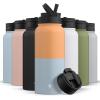 imageJoyJolt Stainless Steel 22 oz Star Wars Water Bottle with Straw Lid BPAFree Sports and Travel Vacuum Insulated Water Bottle Destination Collection Death Star Bottle Star Wars GiftsOrangeBlue