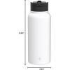 imageJoyJolt Stainless Steel 22 oz Star Wars Water Bottle with Straw Lid BPAFree Sports and Travel Vacuum Insulated Water Bottle Destination Collection Death Star Bottle Star Wars GiftsMatte White