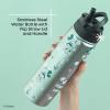 imageJoyJolt Stainless Steel 22 oz Star Wars Water Bottle with Straw Lid BPAFree Sports and Travel Vacuum Insulated Water Bottle Destination Collection Death Star Bottle Star Wars GiftsFlowers