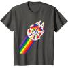 imageStar Wars Rainbow Millennium Falcon TShirtAsphalt Grey