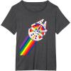 imageStar Wars Rainbow Millennium Falcon TShirtDark Heather Grey
