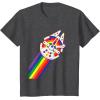 imageStar Wars Rainbow Millennium Falcon TShirtDark Heather Grey