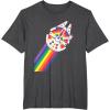 imageStar Wars Rainbow Millennium Falcon TShirtDark Heather Grey