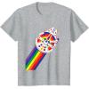imageStar Wars Rainbow Millennium Falcon TShirtHeather Grey
