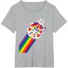 imageStar Wars Rainbow Millennium Falcon TShirtHeather Grey