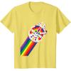 imageStar Wars Rainbow Millennium Falcon TShirtLemon Yellow