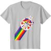 imageStar Wars Rainbow Millennium Falcon TShirtSilver Grey