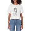 imageStar Wars Classic Princess Leia Future Is Female Outline Womens Crop TopWhite