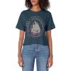 imageStar Wars Leia Dont Mess With The Princess Womens Crop TopDark Blue