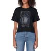 imageStar Wars R2D2 Metal Head Vintage Disney Womens Crop TopBlack