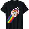 imageStar Wars Rainbow Millennium Falcon TShirtBlack