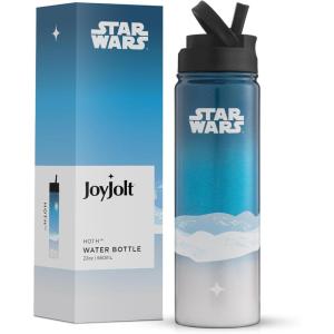 imageJoyJolt Stainless Steel 22 oz Star Wars Water Bottle with Straw Lid BPAFree Sports and Travel Vacuum Insulated Water Bottle Destination Collection Death Star Bottle Star Wars GiftsHoth