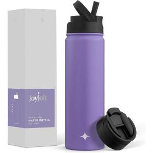 imageJoyJolt Stainless Steel 22 oz Star Wars Water Bottle with Straw Lid BPAFree Sports and Travel Vacuum Insulated Water Bottle Destination Collection Death Star Bottle Star Wars GiftsLilac Purple