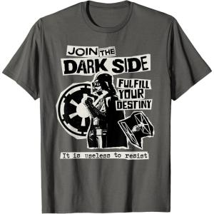 imageStar Wars Darth Vader Join the Dark Side Destiny Punk Rock TShirtAsphalt Grey