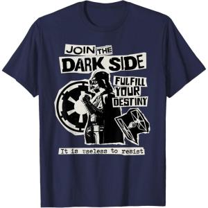 imageStar Wars Darth Vader Join the Dark Side Destiny Punk Rock TShirtNavy Blue