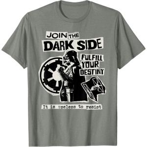 imageStar Wars Darth Vader Join the Dark Side Destiny Punk Rock TShirtOlive Heather