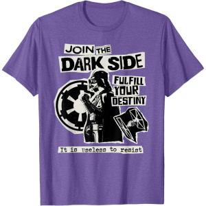 imageStar Wars Darth Vader Join the Dark Side Destiny Punk Rock TShirtPurple Heather