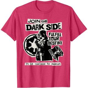 imageStar Wars Darth Vader Join the Dark Side Destiny Punk Rock TShirtRed Heather