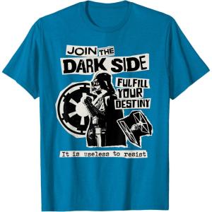imageStar Wars Darth Vader Join the Dark Side Destiny Punk Rock TShirtSapphire Blue