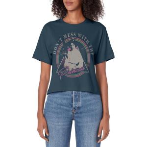 imageStar Wars Leia Dont Mess With The Princess Womens Crop TopDark Blue