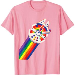 imageStar Wars Rainbow Millennium Falcon TShirtPink