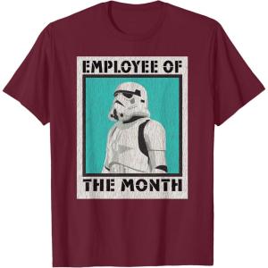 imageStar Wars Stormtrooper Employee of The Month TShirtBurgundy