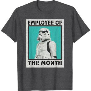 imageStar Wars Stormtrooper Employee of The Month TShirtDark Heather Grey