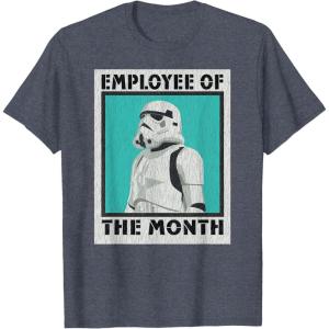 imageStar Wars Stormtrooper Employee of The Month TShirtHeather Blue