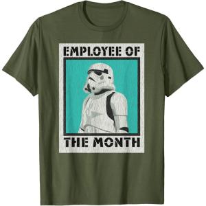 imageStar Wars Stormtrooper Employee of The Month TShirtOlive Green