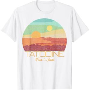imageStar Wars Tatooine Postcard Fun in the Sun Vintage Disney TShirtWhite