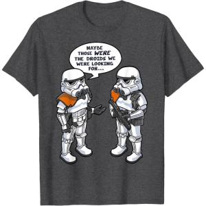 imageStar Wars Wrong Droids Funny Comic Disney TShirtDark Heather Grey