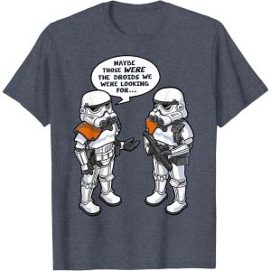 imageStar Wars Wrong Droids Funny Comic Disney TShirtHeather Blue