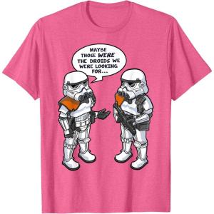 imageStar Wars Wrong Droids Funny Comic Disney TShirtPink Heather