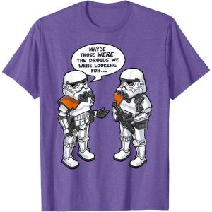 imageStar Wars Wrong Droids Funny Comic Disney TShirtPurple Heather