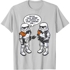 imageStar Wars Wrong Droids Funny Comic Disney TShirtSilver Grey