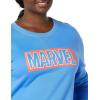 imageAmazon Essentials Disney  Marvel  Star Wars  Princess Womens Fleece Crew SweatshirtsMarvel Logo