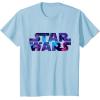 imageStar Wars Logo Retro 90s Galaxy TShirtBaby Blue