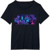 imageStar Wars Logo Retro 90s Galaxy TShirtBlack